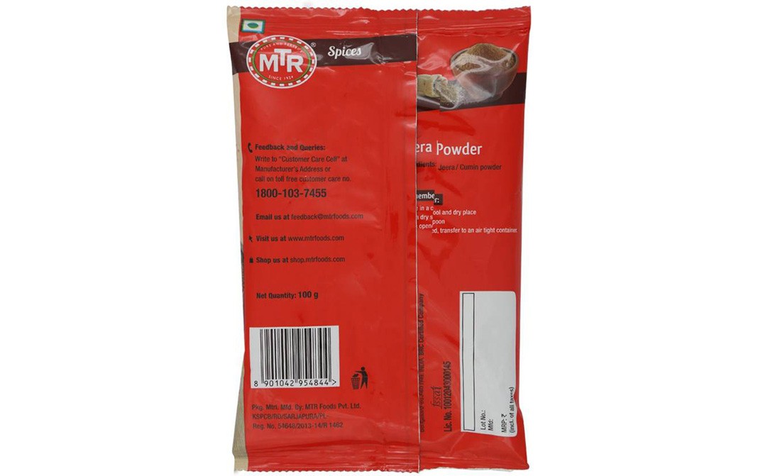 MTR Jeera Powder - Cumin   Pack  100 grams